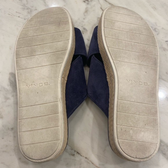 🛍️Vince Villaire slide sandal in deep blue, W6.5 - Picture 9 of 10